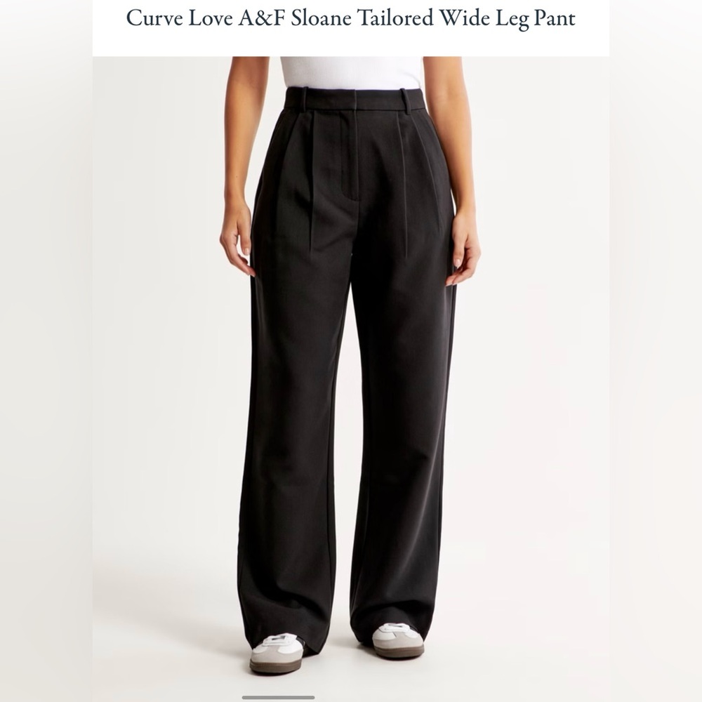 Abercrombie & Fitch Curve Love Sloan Wide Leg Pant Black 23/000